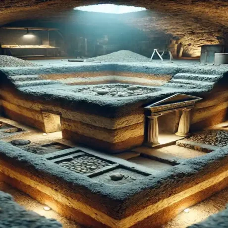 خاک اطراف اتاقک دفینه