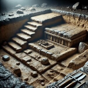 خاک اطراف اتاقک دفینه