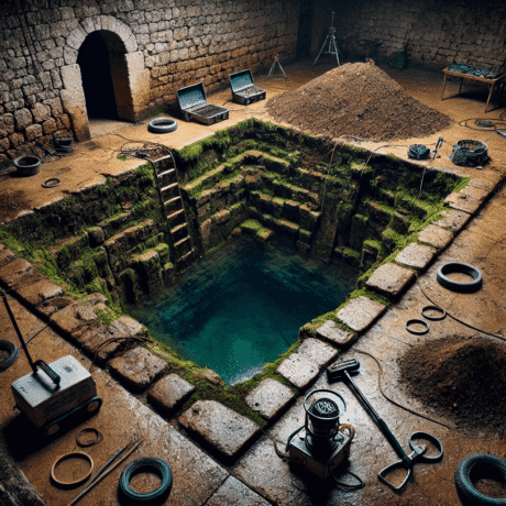 عمق حوضچه دفینه