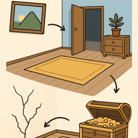 نشانه‌های گنج در خانه