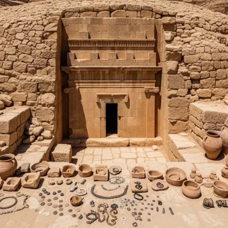 نمونه‌ای از قبر اشکانی کشف شده در نیشابور