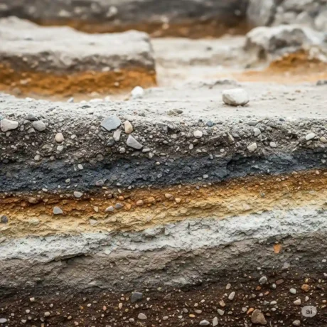 نمونه آخرین لایه خاک دفینه بافت خاکرسی قهوه‌ای