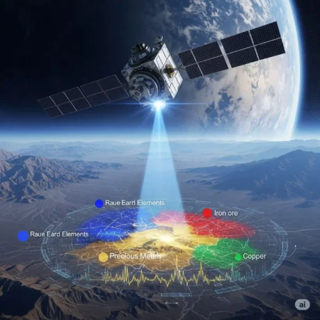 تصویر ماهواره‌ای ابرطیفی با کیفیت بالا برای شناسایی مناطق معدنی در فلزیاب ماهواره‌ ای