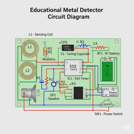 مراحل درست کردن فلزیاب ساده با رادیو و ماشین‌حساب