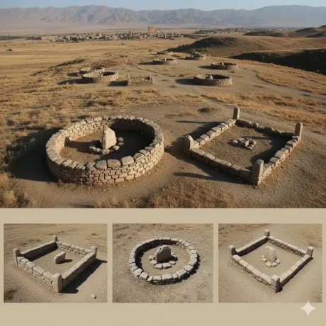 سنگ چین قبر ساسانی در استان فارس، نمونه‌ای از تدفین باستانی و نشانه‌های گبری