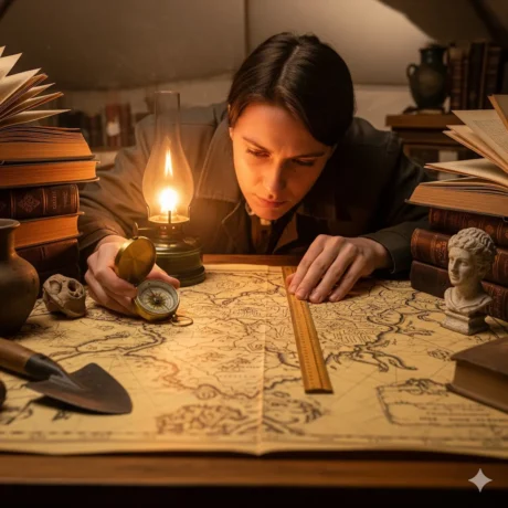 انسان در گنج یابی