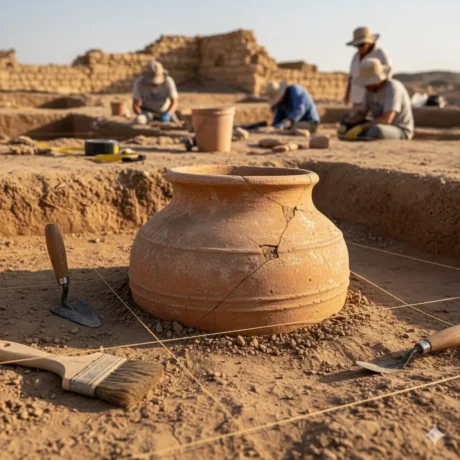 کوزه سفالی در دفینه یابی