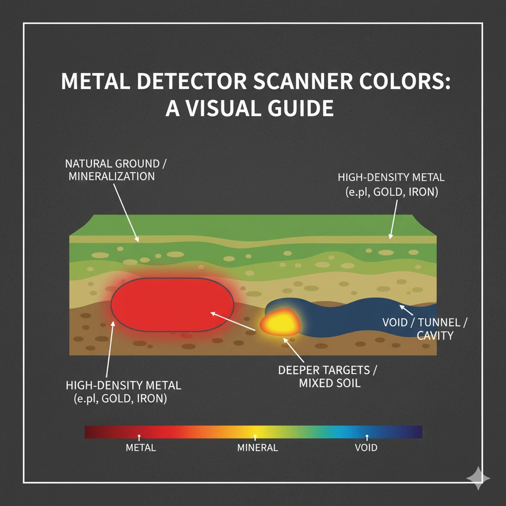 رنگها در اسکنر فلزیاب