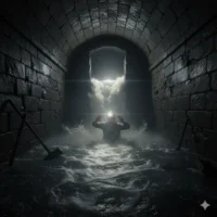 نمونه‌ای از کانال سفالی قدیمی مورد استفاده در تله آب دفینه یابی