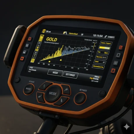 «فلزیاب قابلیت تفکیک طلا و نقره در حال کاوش در زمین»